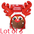 Lot Of 3 Red Reindeer Antler W/ Ears Headband Christmas Holiday Antler