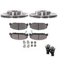 Front Vented Brake Rotors Ceramic Pads for Honda Civic 1990-2000 CRX
