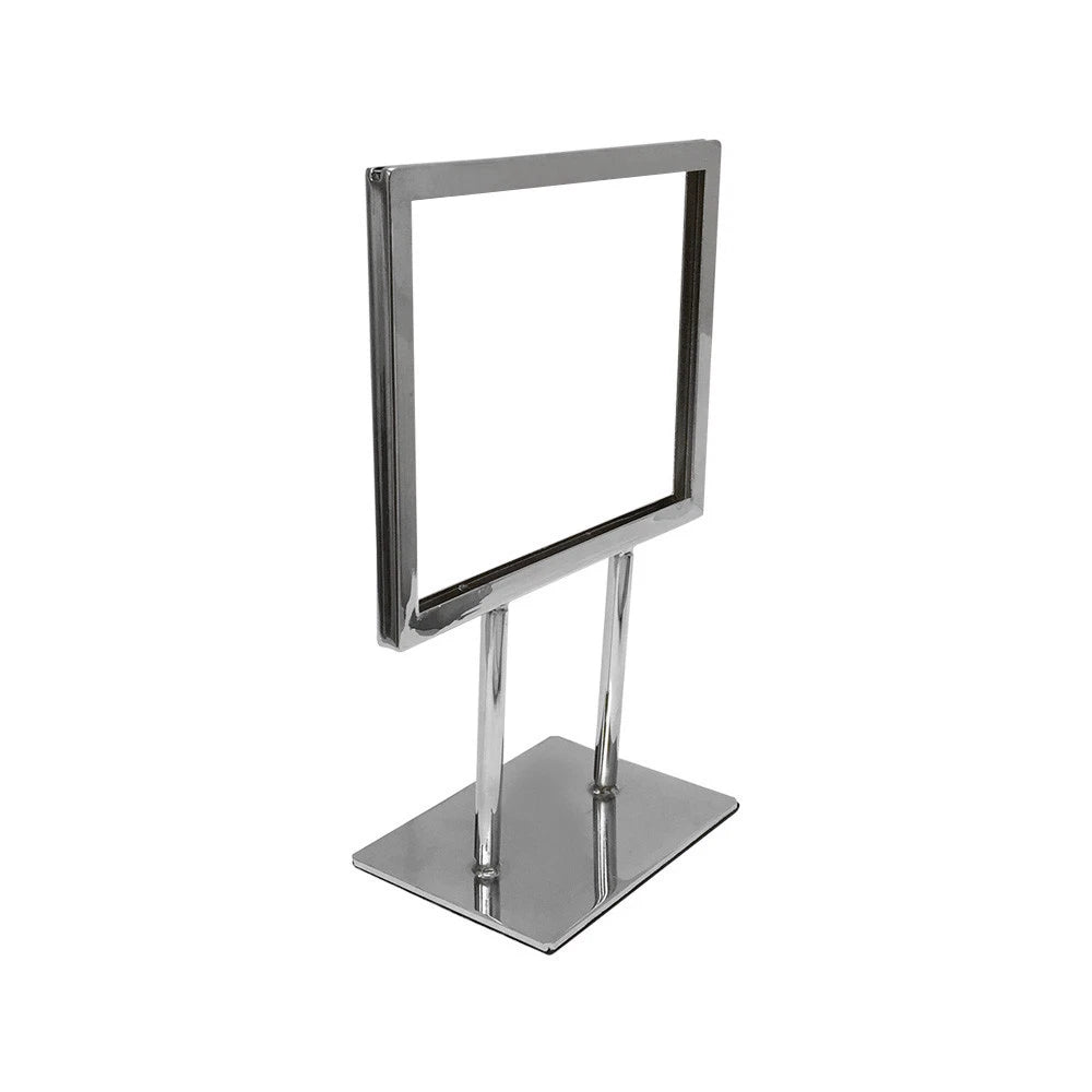 7-1/4 X 5-3/4 Chrome Plated Steel Counter Cardframe Display Fixture