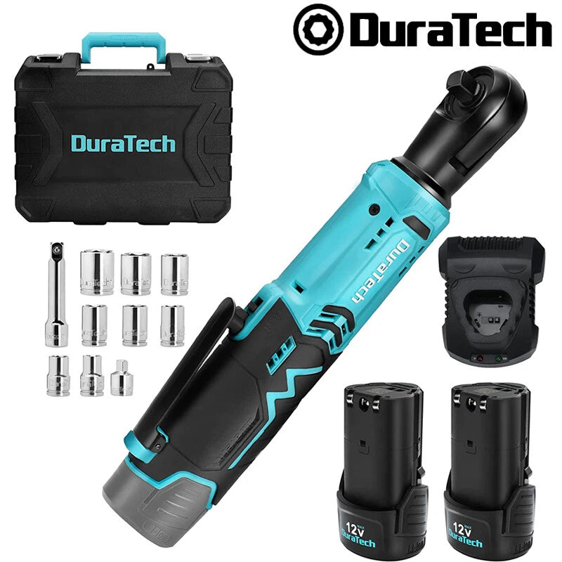 Duratech 48 Ft-lbs 3/8" Electric Cordless Ratchet Wrench Set 2 Pack