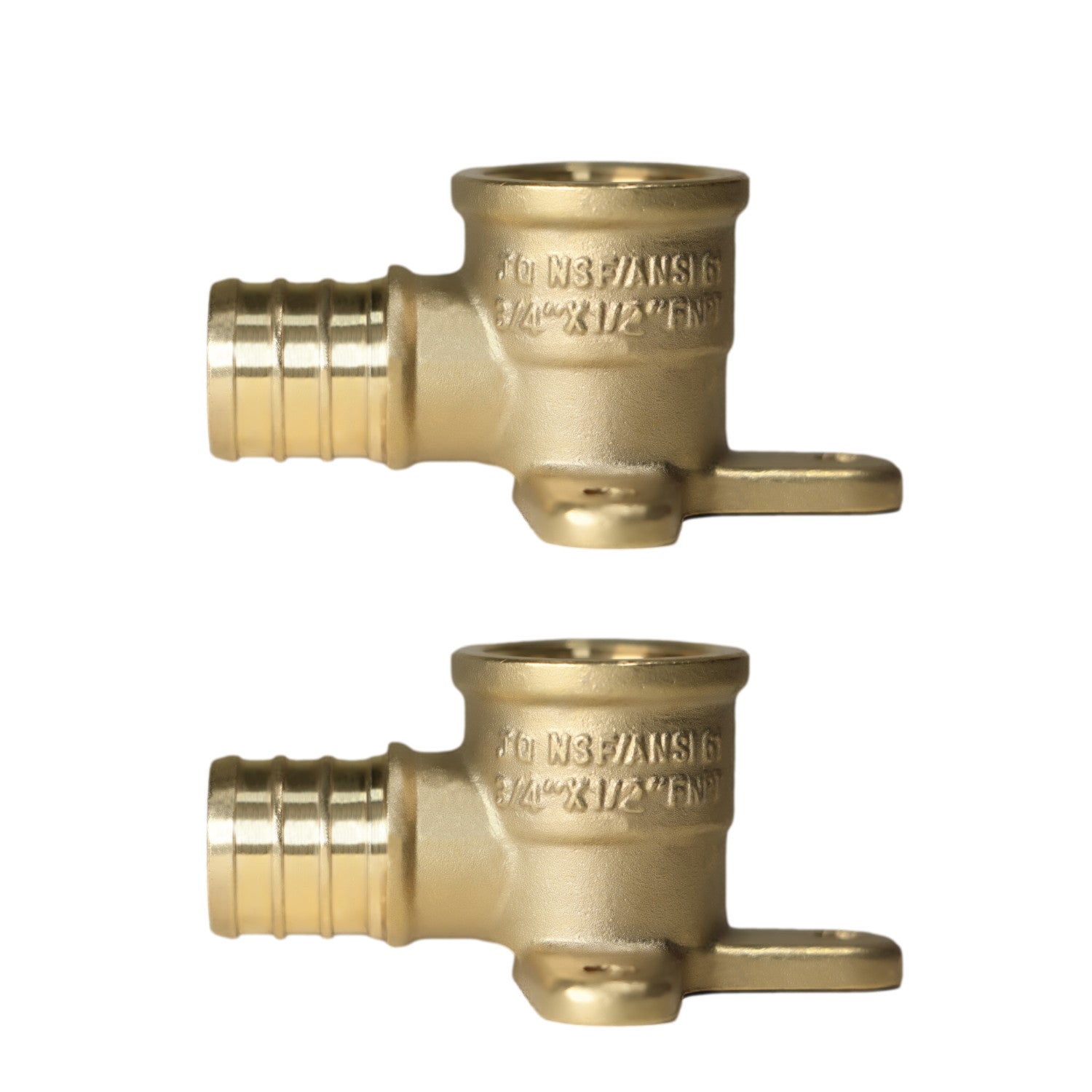 2 Pack XFITTING 3/4" Pex B x 1/2" Female NPT Threaded D