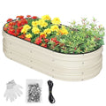 WORKPRO Galvanized Raised Garden Bed kit 4x2x1ft Garden Planter Box Flower Herbs