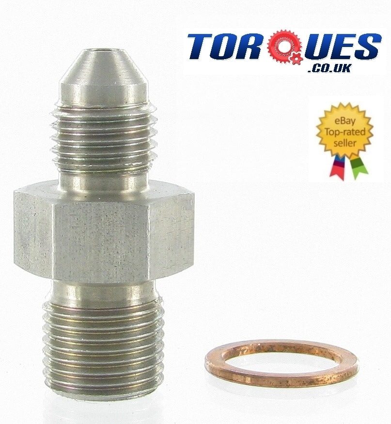 AN-3 (3AN) To M11x1.0 Garrett Turbo 1mm Restricted Oil Feed Stainless