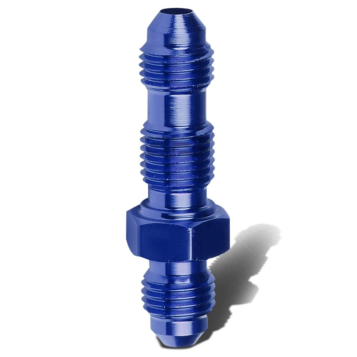 3an An-3 Male Thread Straight Bulkhead Flare Blue | Built Supply Co