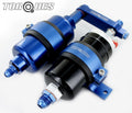Sytec Otp 044 Fuel Pump + Billet High Flow Fuel Filter Assemly in Blue