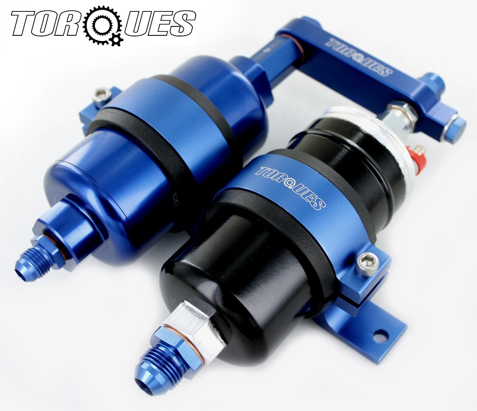 Sytec Otp 044 Fuel Pump + Billet High Flow Fuel Filter Assemly in Blue