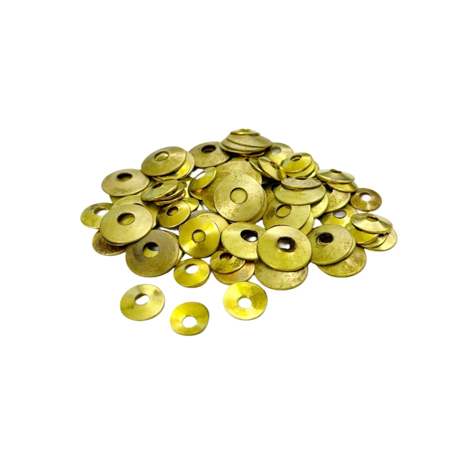 Brass Hand Washers With Round Holes For Wall Clock Assorted Pack Of