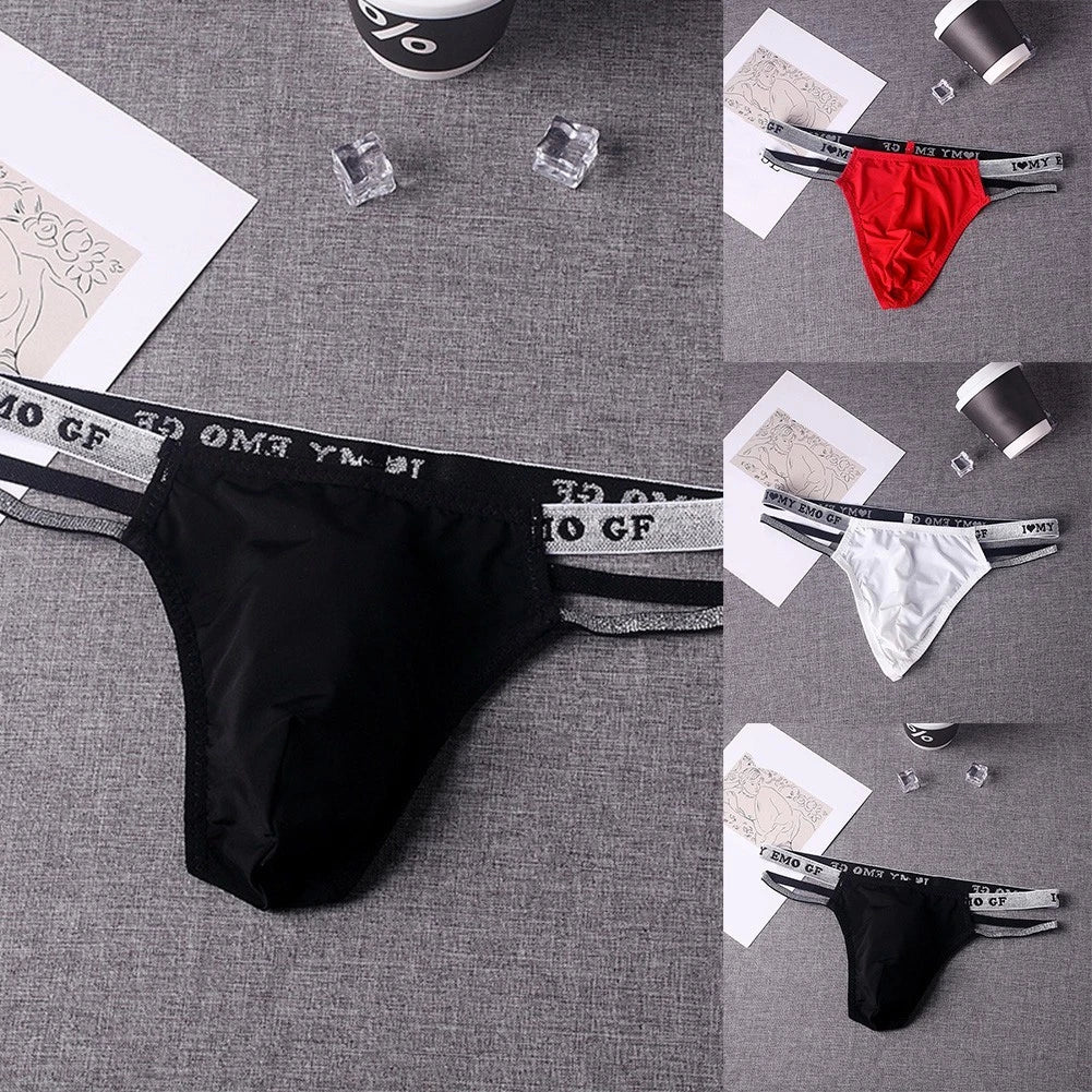 Men's Jock Strap Briefs Low Waist Pouch Underwear Thongs G-string All