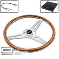 Nrg 365mm 6-hole Wood Grain Large Steering Wheel | Built Supply Co