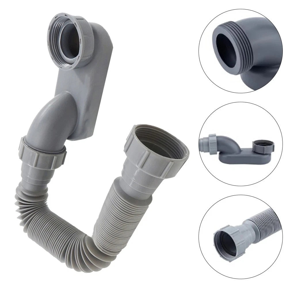 Bathroom Upgrade Bathtub Drain Pipe Space-saving Drain Freestanding