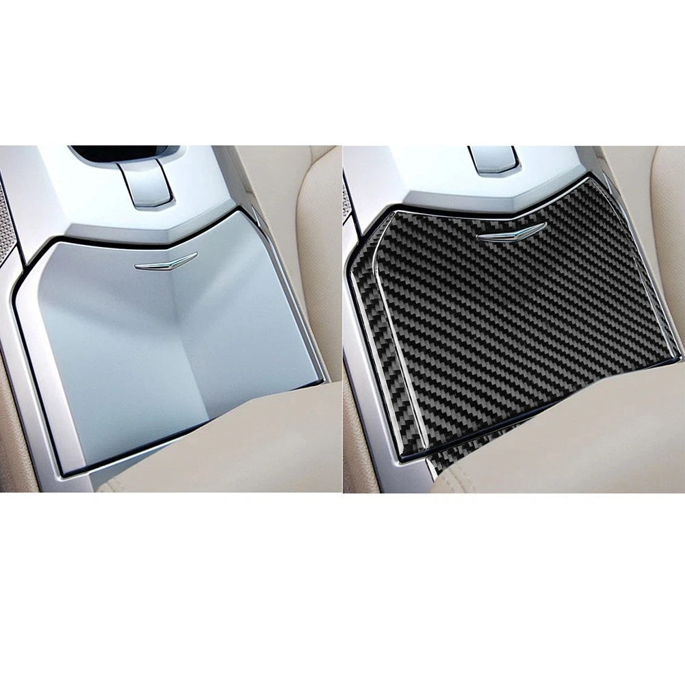 Carbon Fiber Panel Cover For Cadillac Cts Center Console Storage Box