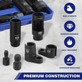 WORKPRO 6PCS O2 Oxygen Sensor Socket 3/8" 1/2" Dr Removal Tool Thread