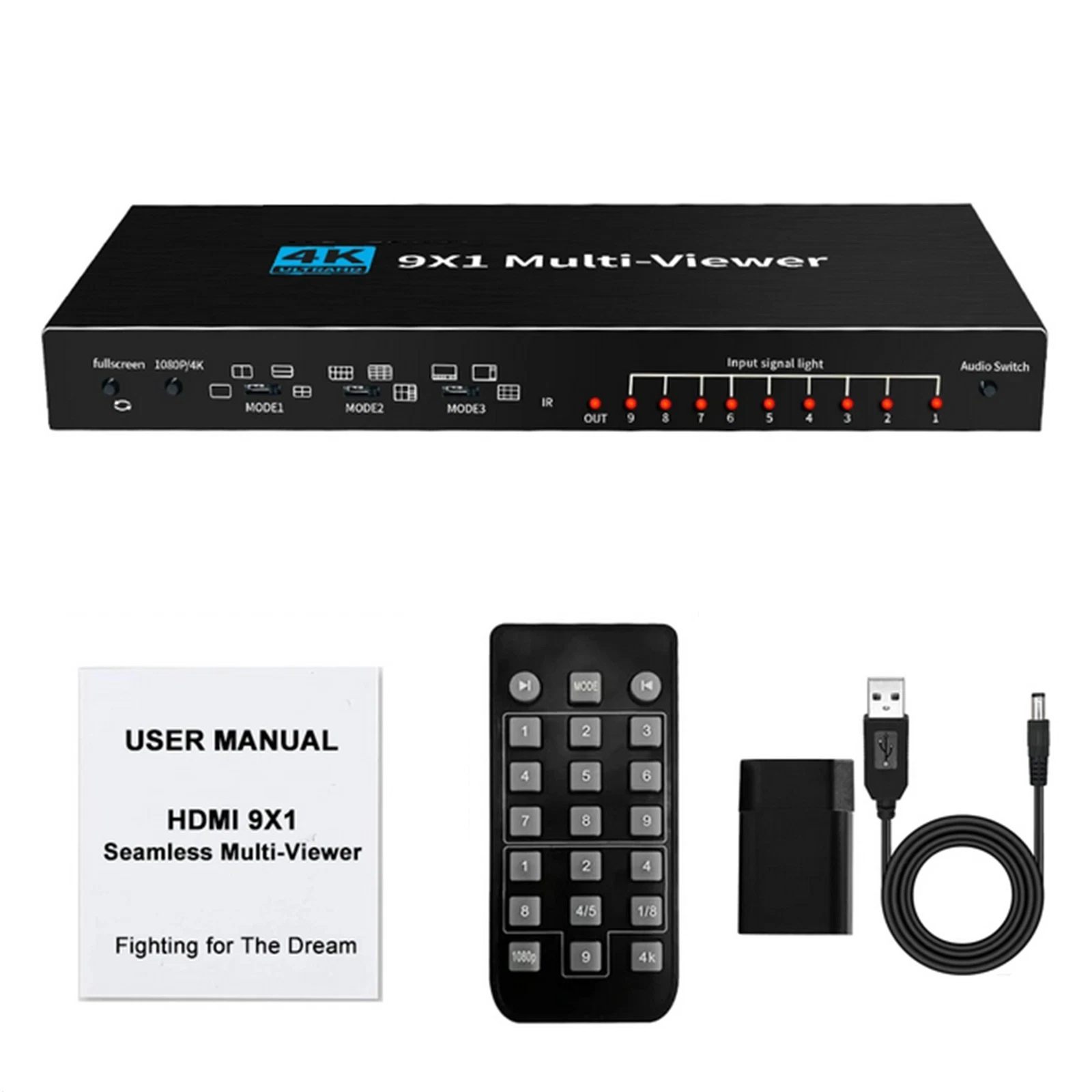 Hdmi 9x1 Multiviewer 4k30hz 9 In 1 Out 1080p Screen | Built Supply Co