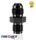 AN -6 (6AN) to 1/2" x 20 UNF Straight Adapter in Black