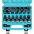 DURATECH 16PC 3/8" Drive Shallow Impact Swivel Socket Set