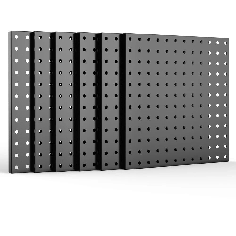 Valuemax Metal Pegboard Panels 6-pack 12"x12" Heavy Duty Pegboard