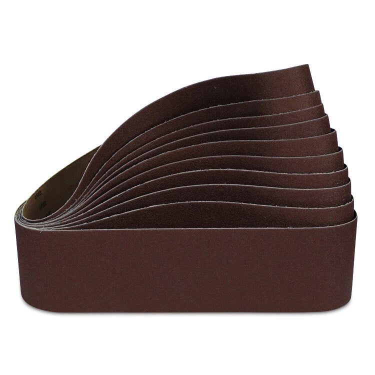 4" X 24" 180 Grit Aluminum Oxide Sanding Belt Kit Metal Or Wood, Fine