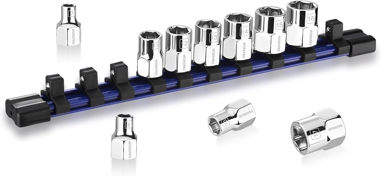 WORKPRO 10pc 3/8-Drive Hex Socket Set Metric Standard by WORKPRO