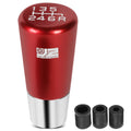 J2 Universal Aluminum Taper Cylindrical Shape Shift Knob Red W/thread