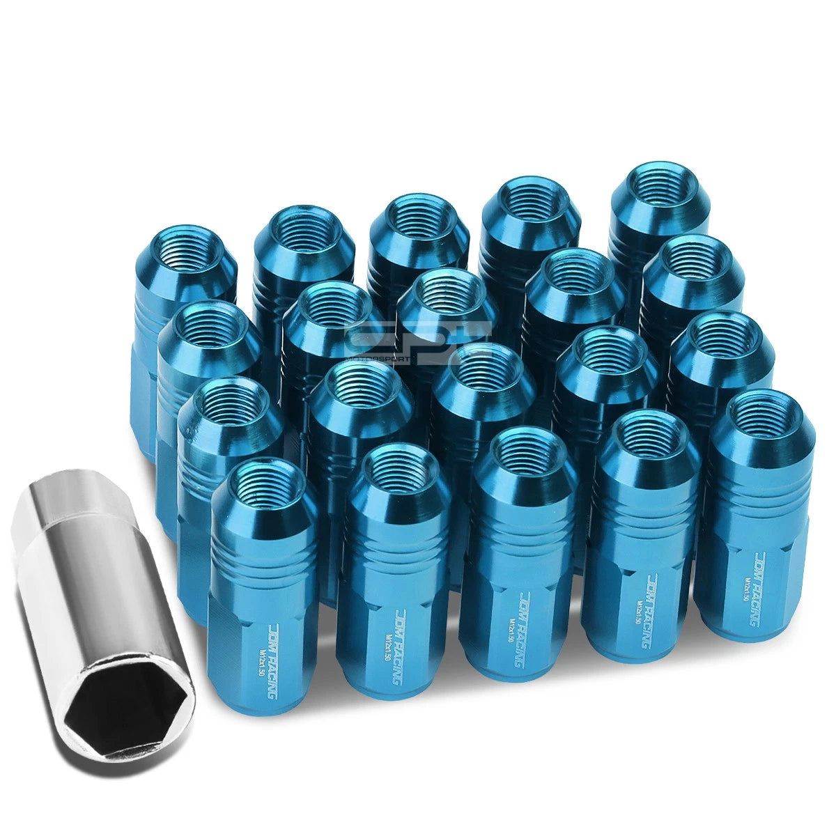 20 Closed End M12x1.5 50mm Tall 20mm Od Sky Blue | Built Supply Co