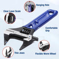 Workpro 4-inch Thin Jaws Stubby Wide Opening Adjustable Small Wrench