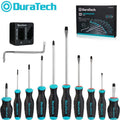 DURATECH 12PCS Screwdriver Set S2 Alloy Steel 5 Phillips Slotted Tip