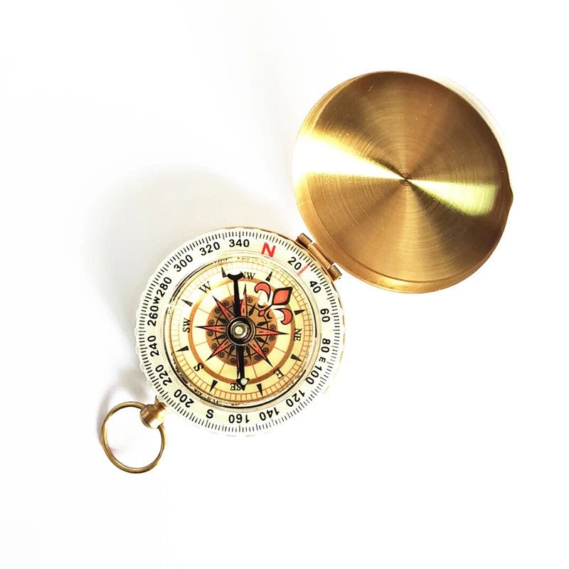 Luminous Pocket Brass Watch Style Military Army Compass Outdoor