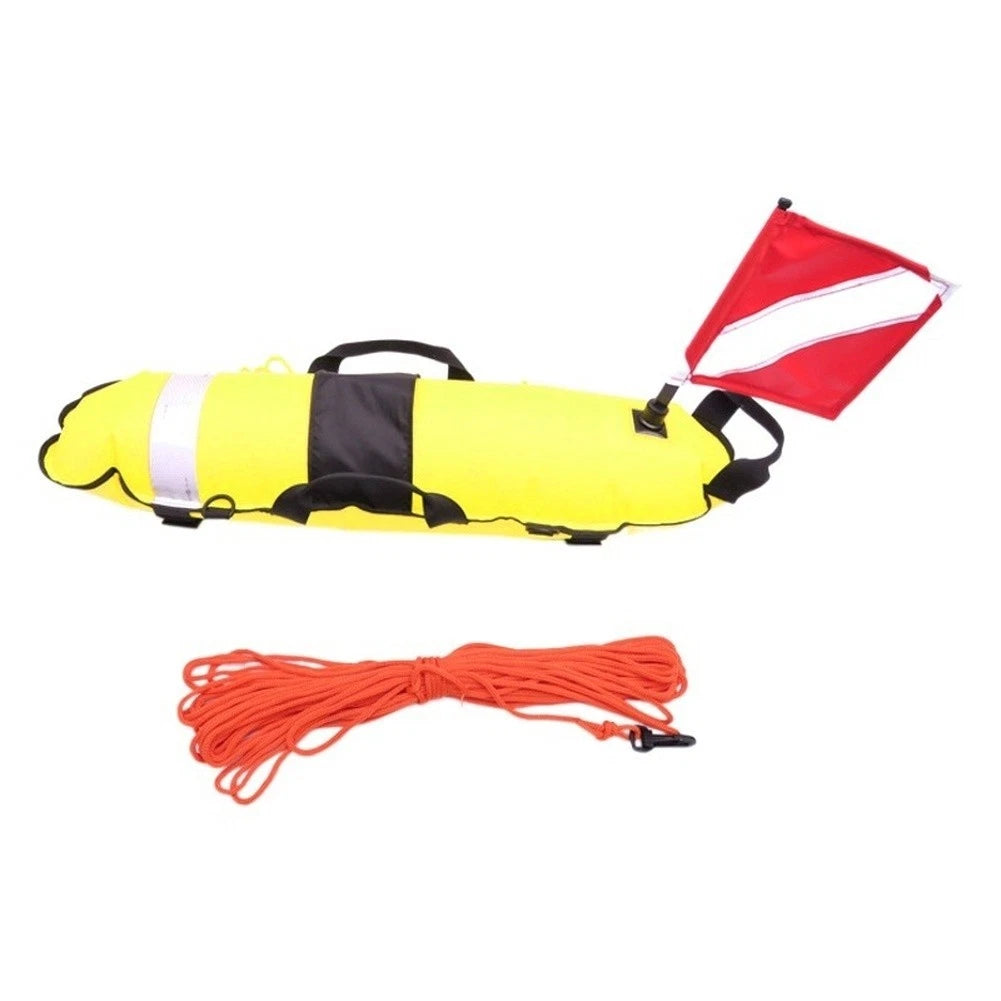 Inflatable Fishing Buoy 210d Nylon Construction Reflective Strip