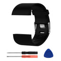Black Silicone Watch Band Strap Bracelet Wristband Tool Kit For