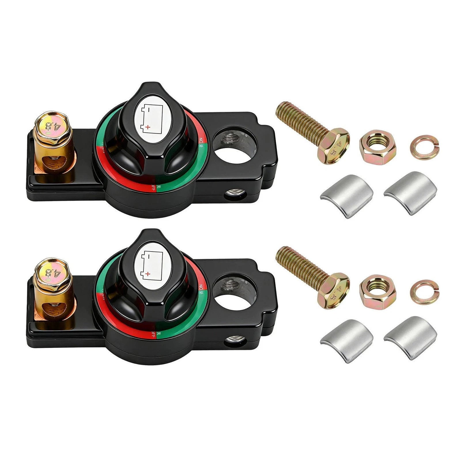 2 Pack Main Battery Disconnect Switch 12V 24V Cut Off Isolator For