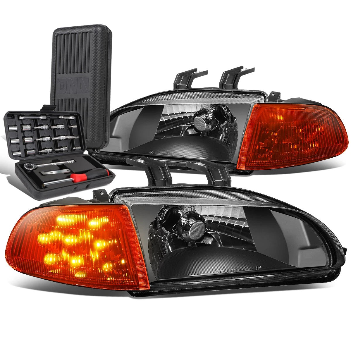For 1992-1995 Honda Civic Black Housing Led Turn | Built Supply Co