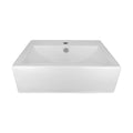 Rectangular Box Shaped Vessel Bathroom Sink 20 1/8" X 16 1/8" White