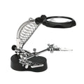 Coiled Soldering Station Holder With 5x Magnifier Led Lights For Hot