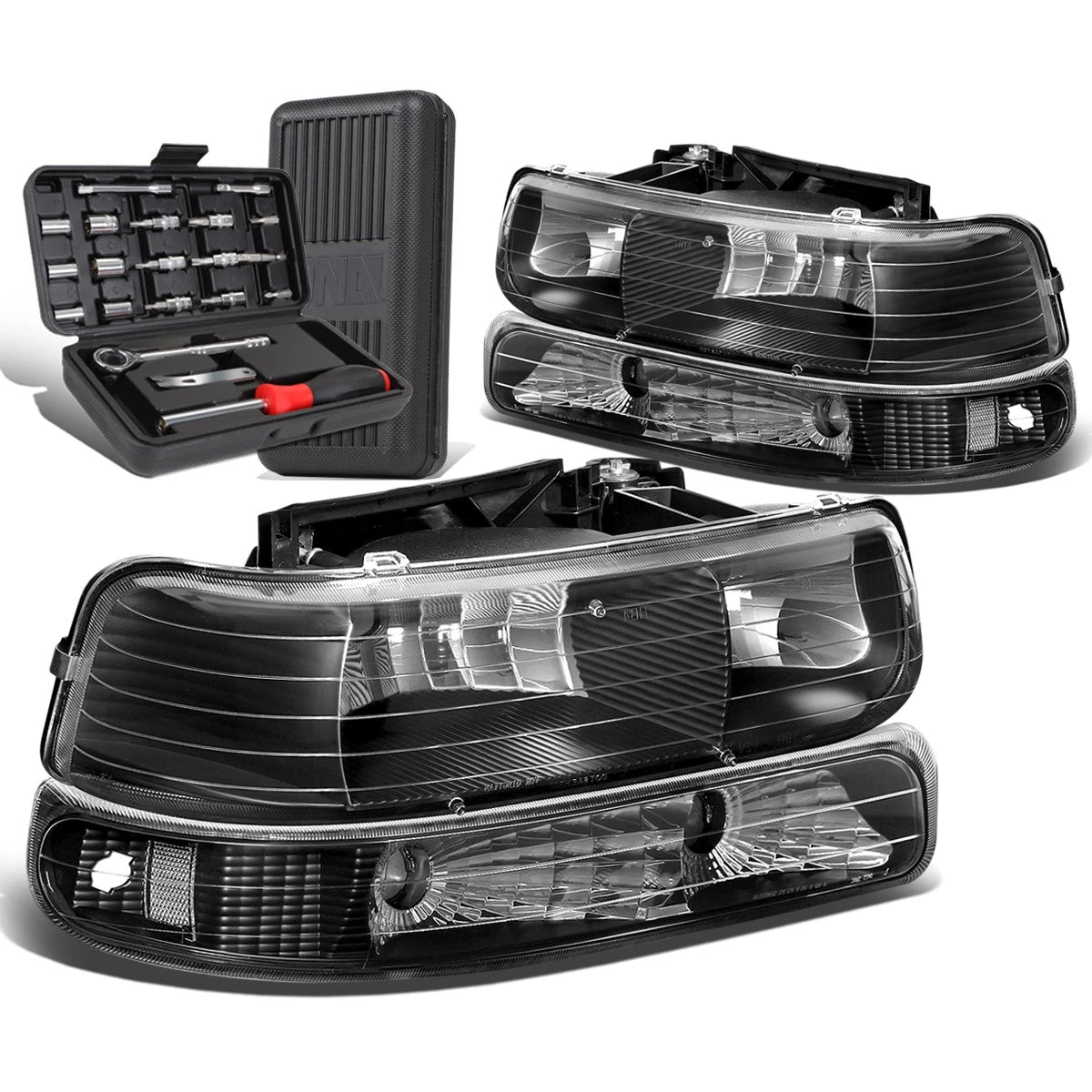 For 1999-2002 Chevy Silverado Black/clear Side | Built Supply Co