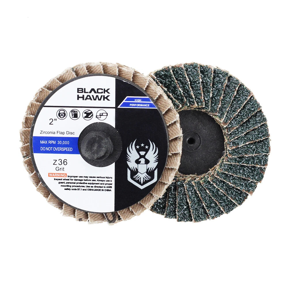 10 Pack - 2" Mini Flap Discs 36 Grit Quick Change | Built Supply Co