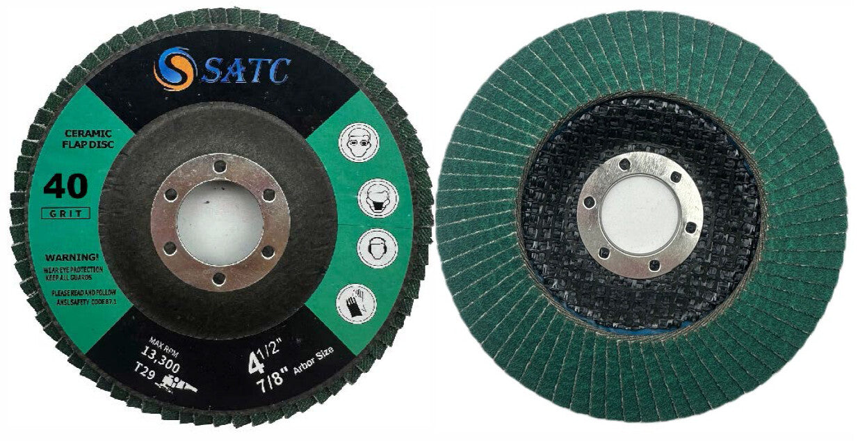 100 PCS Ceramic Flap Discs 4.5" x 7/8"