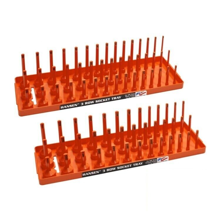 Hansen 3/8" Socket Organizer Tray Holder Set