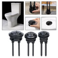 Efficient Water Use With This Sleek Black Dual Function Toilet Push