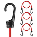 WORKPRO 24" Heavy Duty Bungee Cord 4PC Superior Rubber Strap Strong Elastic Rope
