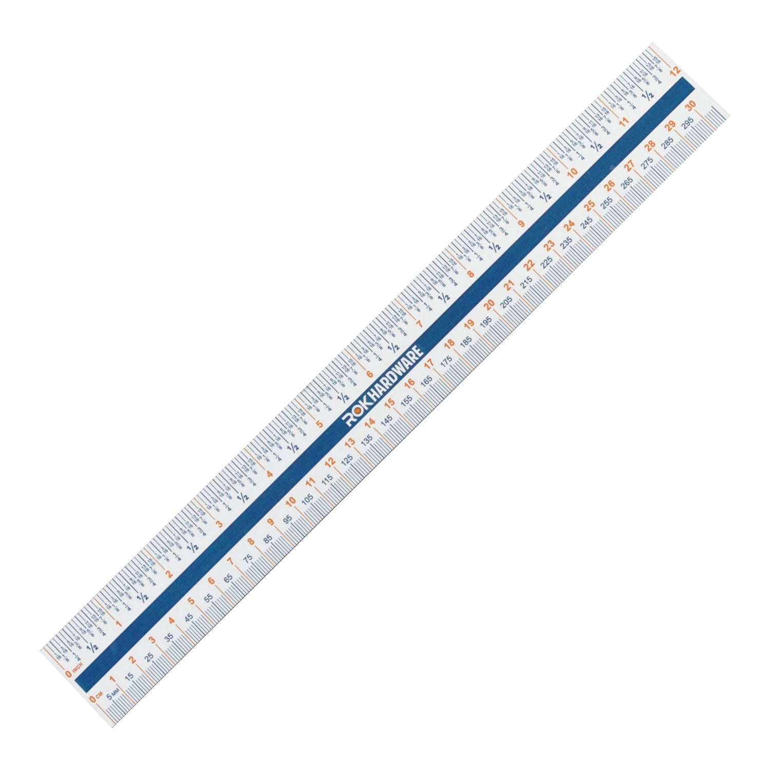 Rok Hardware Measuring Plastic Flexi 12" Easy Read English Metric 305