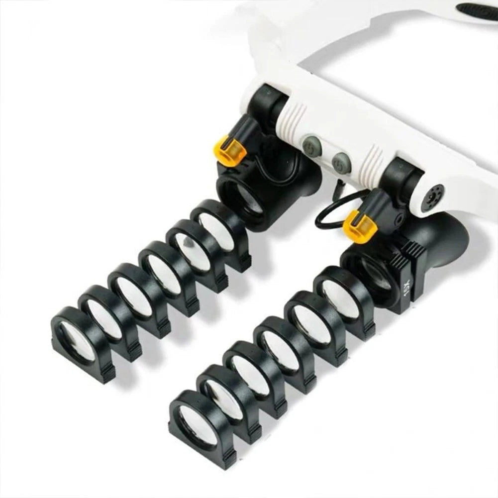 3/4/5/6/7/10x Adjustable Led Illumination Headband Magnifying Glasses