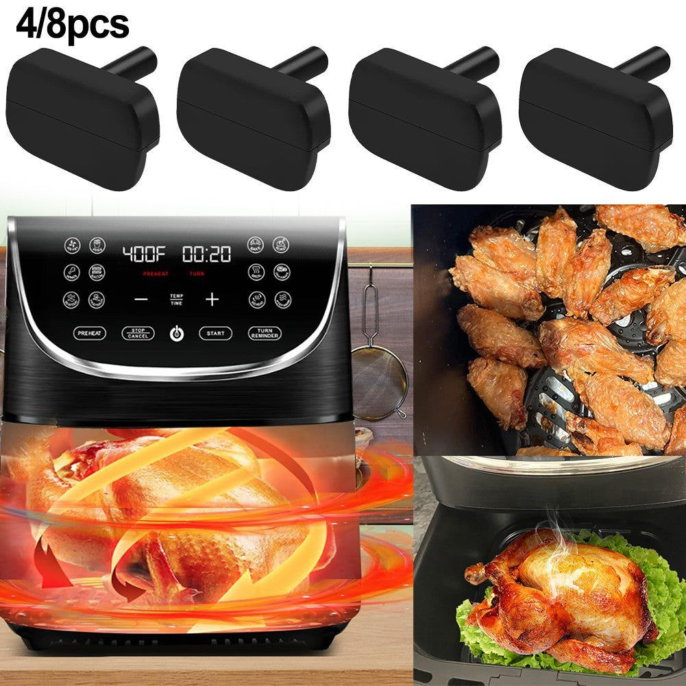 Brand New Bumpers Air Fryer 250℃ Heat Resistant 4 Pcs / 8 Pcs Anti-scratch Black