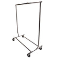 Adjustable Single Bar Clothing Rack Clothes Garment Hanger Display W/