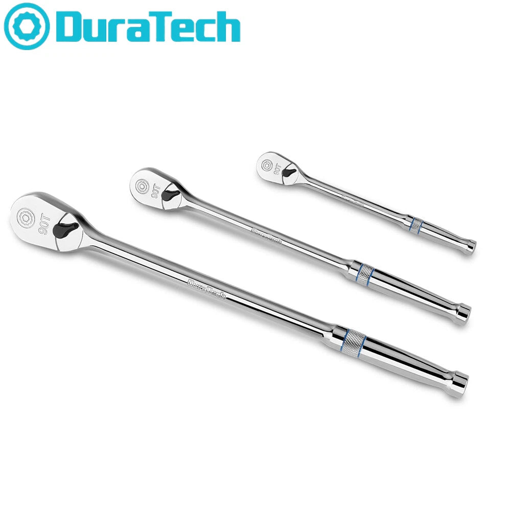 Duratech 3-piece Ratchet Handle Set 1/4" 3/8" 1/2" Drive Ratchet