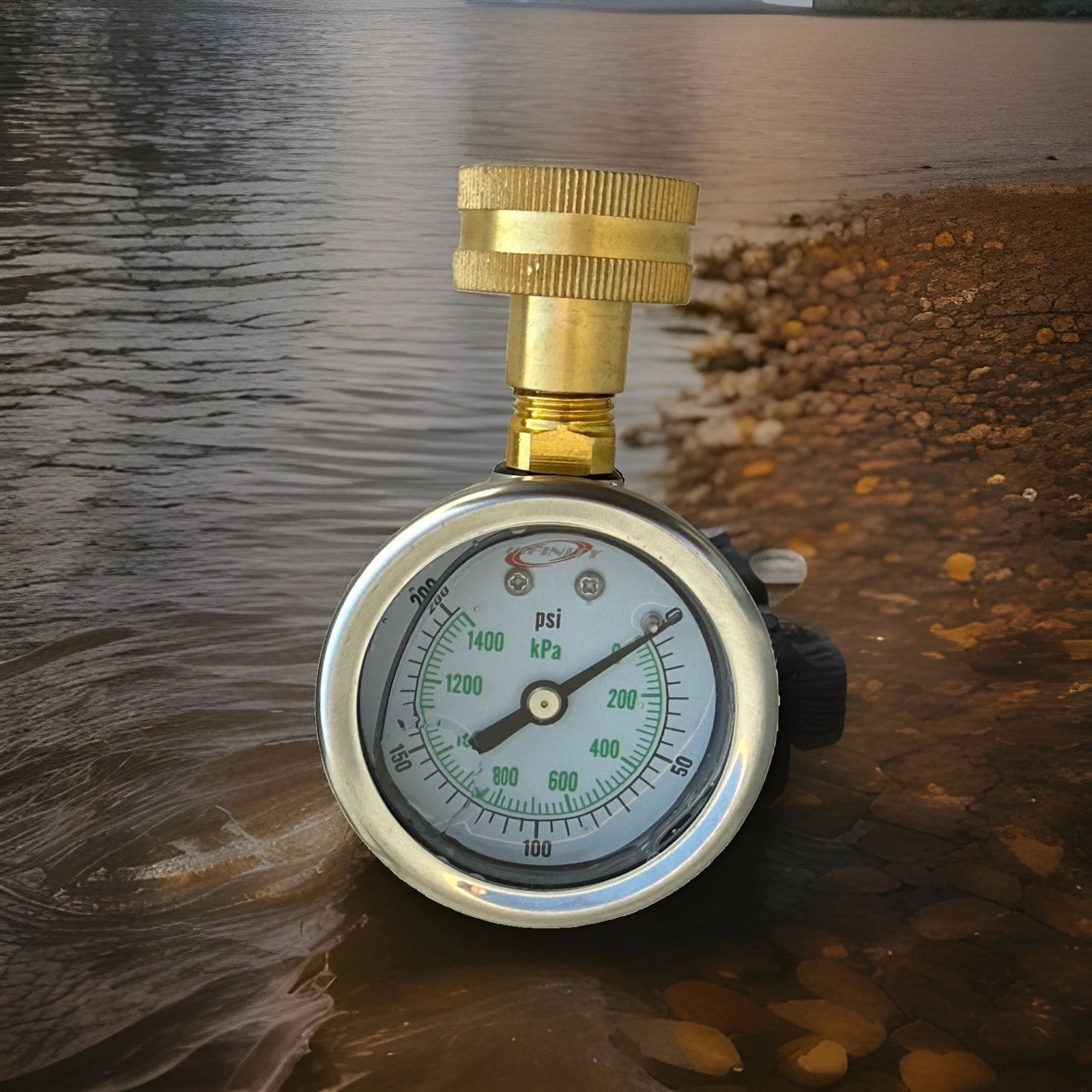 2-1/2” Face Dial Glycerin Filled Water Pressure Tester Gauge 0-200PSI