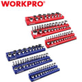 WORKPRO Magnetic Socket Organizer Set 3/8" 1/2" 1/4" Dr SAE Metric