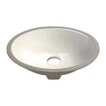 Pond Oval Undermount Bathroom Vanity Sink, 16-7/8" X 13-7/8", Ivory