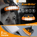 2 Pack Rechargeable Hat Light Waterproof Clip On Cap Light W/memory