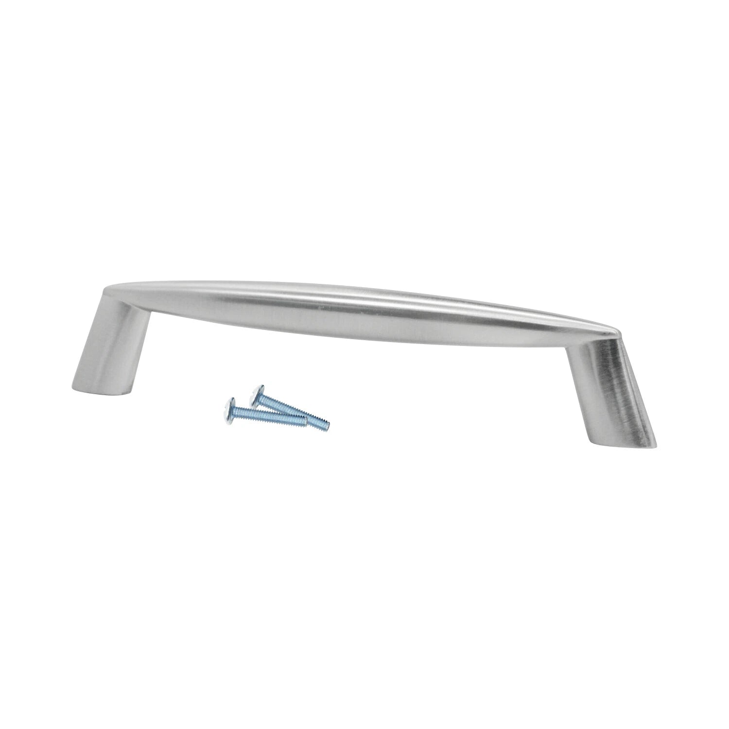 Modern Slanted 5-1/32" Brushed Nickel Kitchen Cabinet Handle Pull