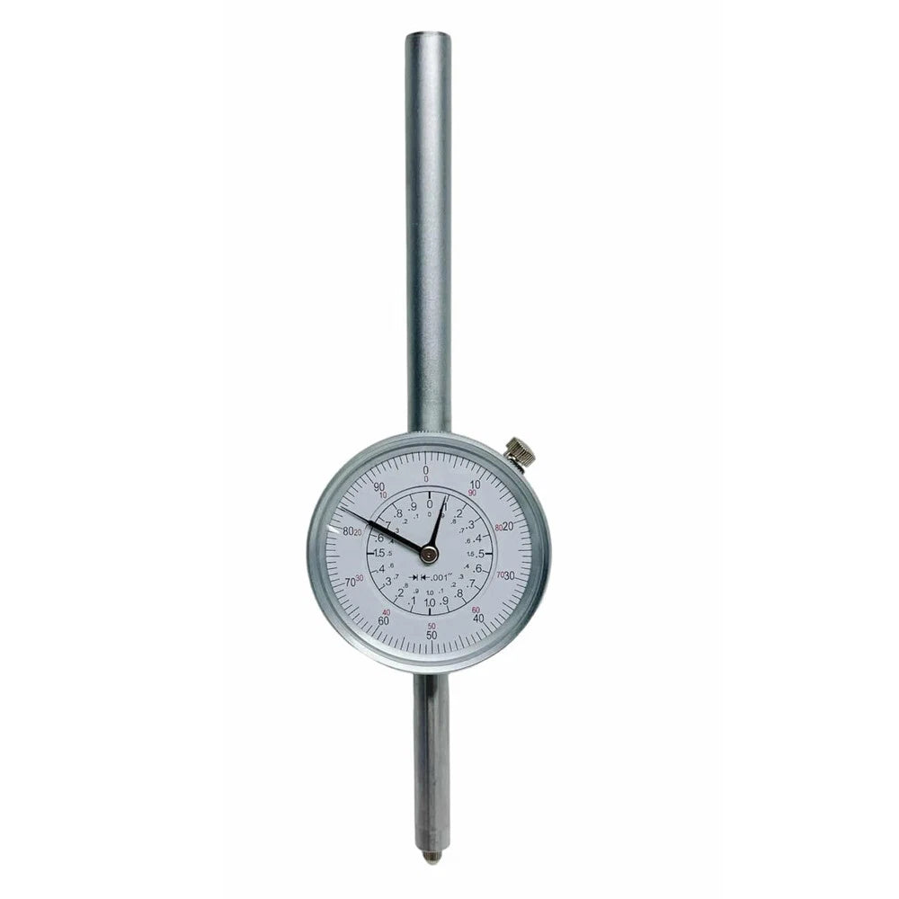 2"/0.001" Dial Indicator Carbide Anvil Agd Spec, Satin Chrome Finish,